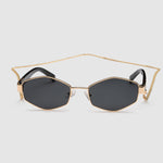 Hexagonal Sunglasses with Detachable Chain