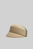 Short Brim Hat With Wrapped Detail - Beige