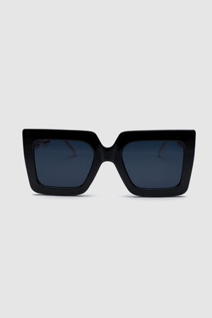 Square Sunglasses with Gold Chain Arms