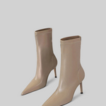 Ankle stiletto boots - Beige