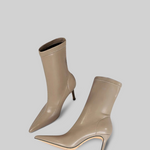 Ankle stiletto boots - Beige