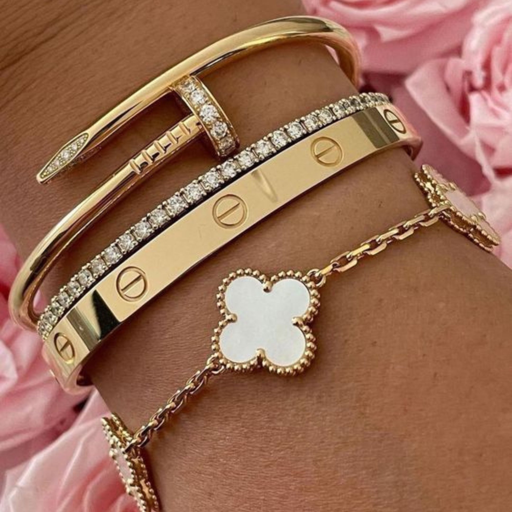 Lucky Clover Bracelet White