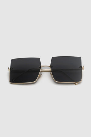 Rimless Oversized Square Sunglasses