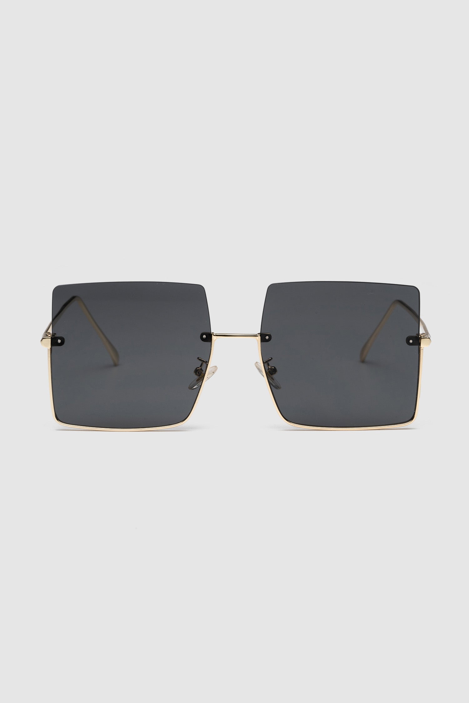 Rimless Oversized Square Sunglasses