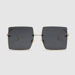 Rimless Oversized Square Sunglasses