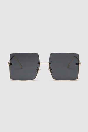 Rimless Oversized Square Sunglasses