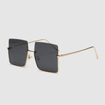 Rimless Oversized Square Sunglasses