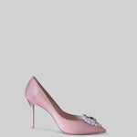 Satin Stiletto with Diamond Detail - Pink