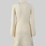 Knit textured dress - Ivoire