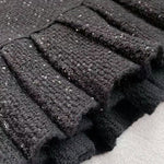 Knit textured dress - Black