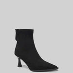 Elegant Suede Ankle Boots - Black