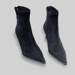 Elegant Suede Ankle Boots - Black