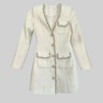 Modern Tweed Blazer - White