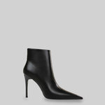 Elevated Ankle Boot With Pointed Toe - Black