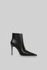 Elevated Ankle Boot With Pointed Toe - Black