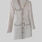 Modern Tweed Blazer - White